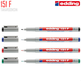 ปากกาเขียนแผ่นใส ลบได้ หัว F 151 EDDING (แพ็ค 10 ด้าม)