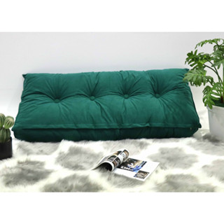 Bed cushion หมอนอิง หมอนหัวเตียง สามเหลี่ยม กำมะหยี่ 4 หลุม 120x50x20 cm สีเขียว ST0715-25GR