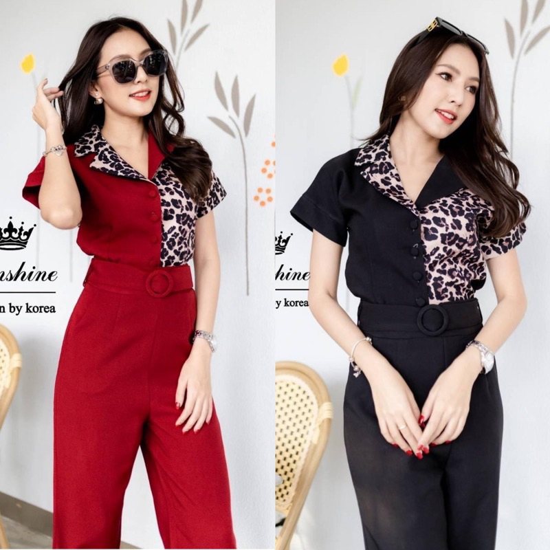 🔖Lady sunshine : เซตขายาวลายเสือ ผ้าหนาผ้าหนัก สวยหรูดูแพงมากจ้า #เสือ