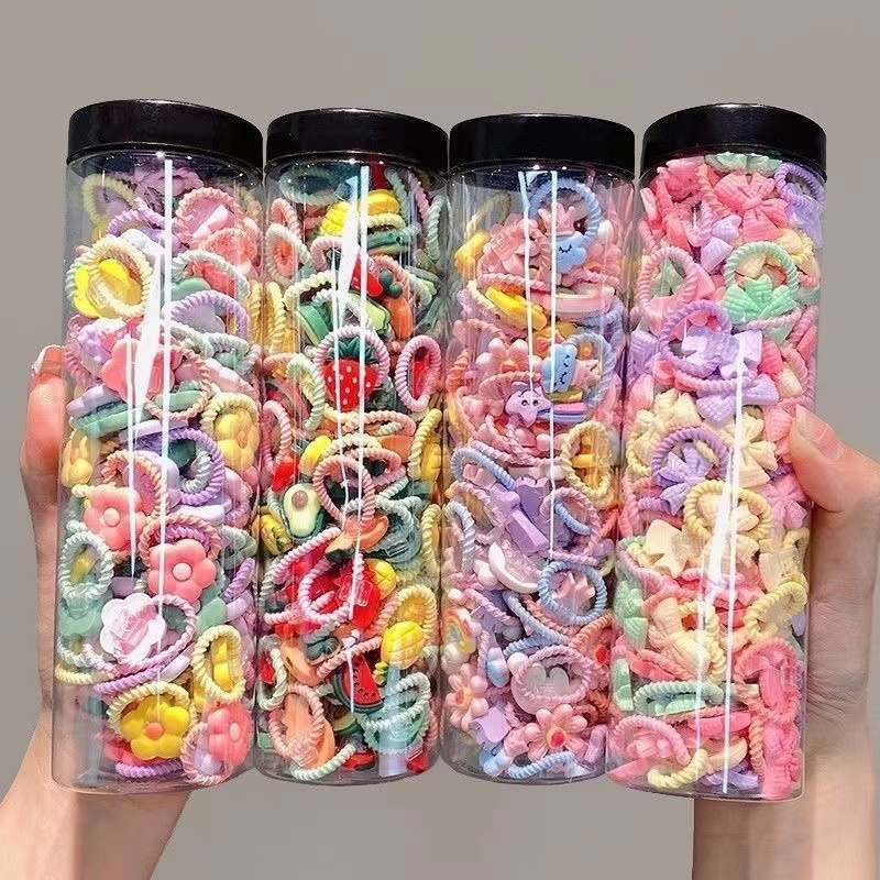 พร้อมส่ง ยางรัดผมเด็ก เครื่องประดับผม โบว์ผูกผม ราคาส่ง  มีลายเยอะ หนังยางยึด แฟชั่น ของขวัญเด็ก บรรจุถุงละ 10 เส้น