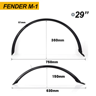บังโคลนจักรยาน FENDER M-1 มี 4 ขนาด ล้อ 26" 27.5" 29" 700C วัสดุพลาสติกไฟเบอร์ เหนียว แข็งแรง ก้านขาสแตนเลส มีตีนเป็ด