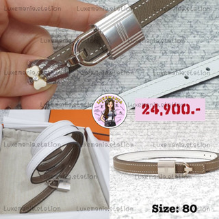 👜: New!! Hermes Belt 13mm Etoupe / White 80‼️ก่อนกดสั่งรบกวนทักมาเช็คสต๊อคก่อนนะคะ‼️