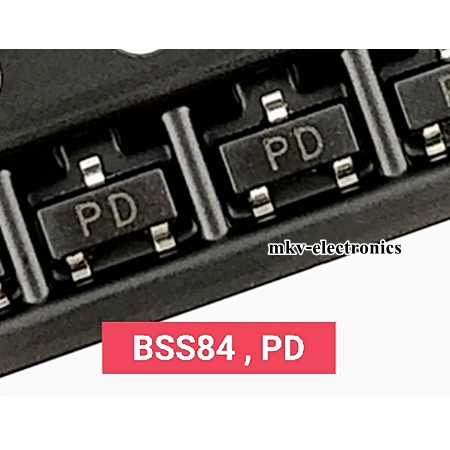 (5ตัว) BSS84 , PD , 0.13A 50V P-Channel Mosfet SMD SOT-23 (รหัสสินค้ M03263)