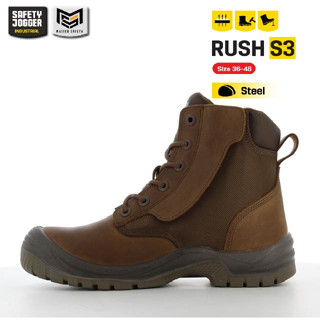 [รับประกัน 3 เดือน] Safety Jogger รุ่น RUSH S3 รองเท้าเซฟตี้หัวเหล็ก พื้นเหล็ก กันทะลุ มีซิปข้าง กันน้ำมัน ระบายอากาศ