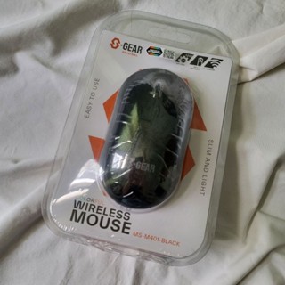 S-GEAR Original Colorful wireless mouse MS-M401-BLACK เมาส์ไวเลส รุ่น MS-M401-BK 2.4 GHz 3 buttons Silent click DPI 1200