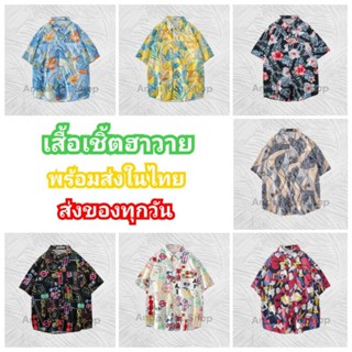 เสื้อเชิ้ตฮาวาย แขนสั้น ผู้ใหญ่