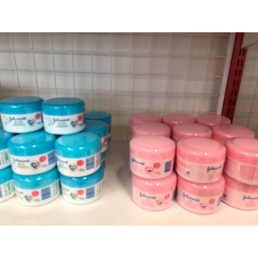 Johnson's Baby Cream จอห์นสัน เบบี้ครีม & จอห์นสัน มิลค์ไรซ์ ครีมจอห์นสันกระปุกสีชมพู/ฟ้า ครีมในตำนาน