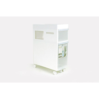 Plastic storage shelf ลิ้นชักพลาสติก 2 ชั้น จัดเก็บสิ่งของ 22x45x56 cm สีขาว ST211034