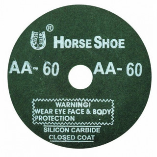 กระดาษทรายกลม ขนาด 4x5/8 นิ้ว HORSE SHOE  ราคา / 5 แผ่น