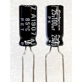 Rubycon PK 100uf 25v 85°c  ( ราคา10ตัว ) capacitor ตัวเก็บประจุ คาปาซิเตอร์