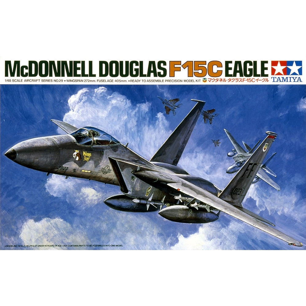 🏆 TAMIYA 61029 ชุดประกอบจำลองมาตราส่วน 1:48 McDONNELL DOUGLAS F-15C EAGLE ต้องไปสร้างและทำสีเอง