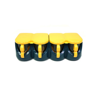Seasoning box กล่องใส่เครื่องปรุง 4 ช่อง พร้อมช้อน 30x13x10 cm