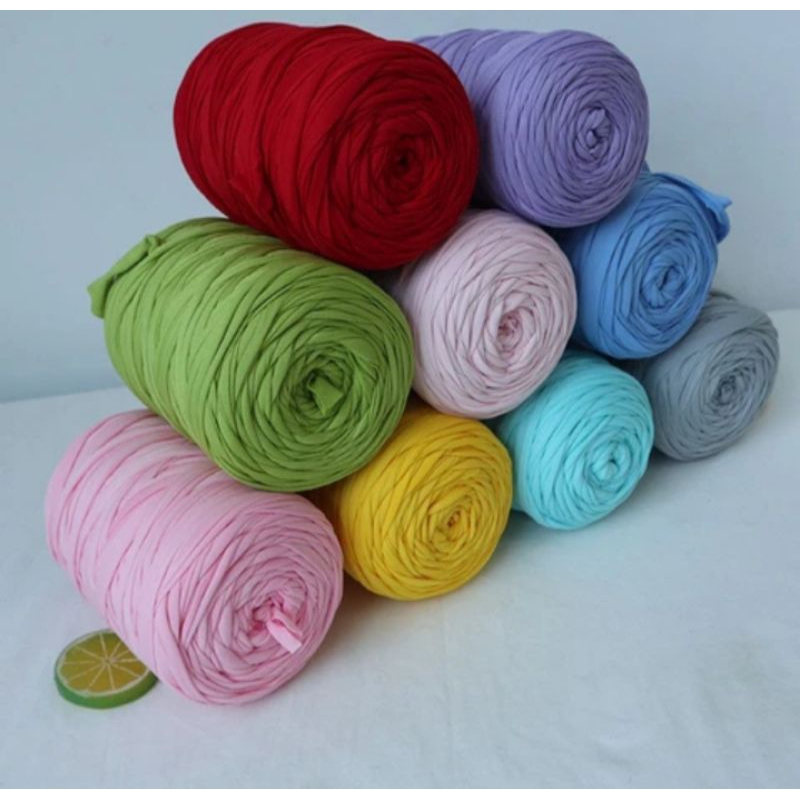 ไหมผ้ายืด T-Shirt yarn30mm.300-400g.ไม่เป็นขนถักง่ายนิ่มมือ