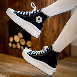 🔥CONVERSE CHUCK TAYLOR ALL STAR MOVE HI PLATFORM OX BLACK/WHITE