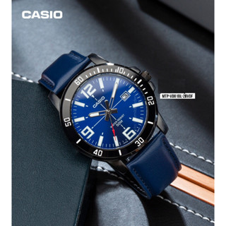 นาฬิกา Casio แท้ 100% รุ่น MTP-VD01BL-2B นาฬิกาผู้ชายสายหนัง สีน้ำเงิน ของแท้ 100% รับประกันสินค้า 1 ปี