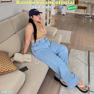 🍌ยีนส์สาวอวบ S-8XL🧸🛋️รุ่น NR 07 ฟ้าPD by rainbow.jeans