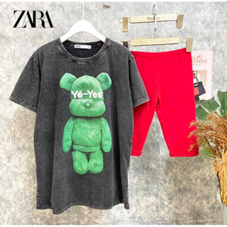 🌈เสื้อยืดงานป้าย ZARA ผ้าคอตตอลฟอกอย่างดี พร้อมส่ง อก44"