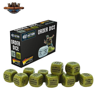 [พร้อมส่ง]warlord game-Orders Dice Pack - Green