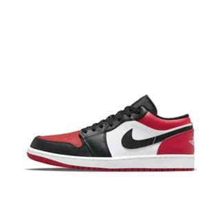 Nike Air Jordan 1 Low Gym สีแดงสีขาว Black Bred Toe ไซส์ 13【ของแท้100%】