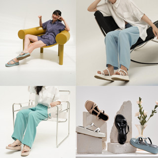  ลด15% โค้ด"LK9DYT"พร้อมส่ง ! The Street Wear Studio - Summer Sandals | รองเท้าแตะส้นตึก น้ำหนักเบา