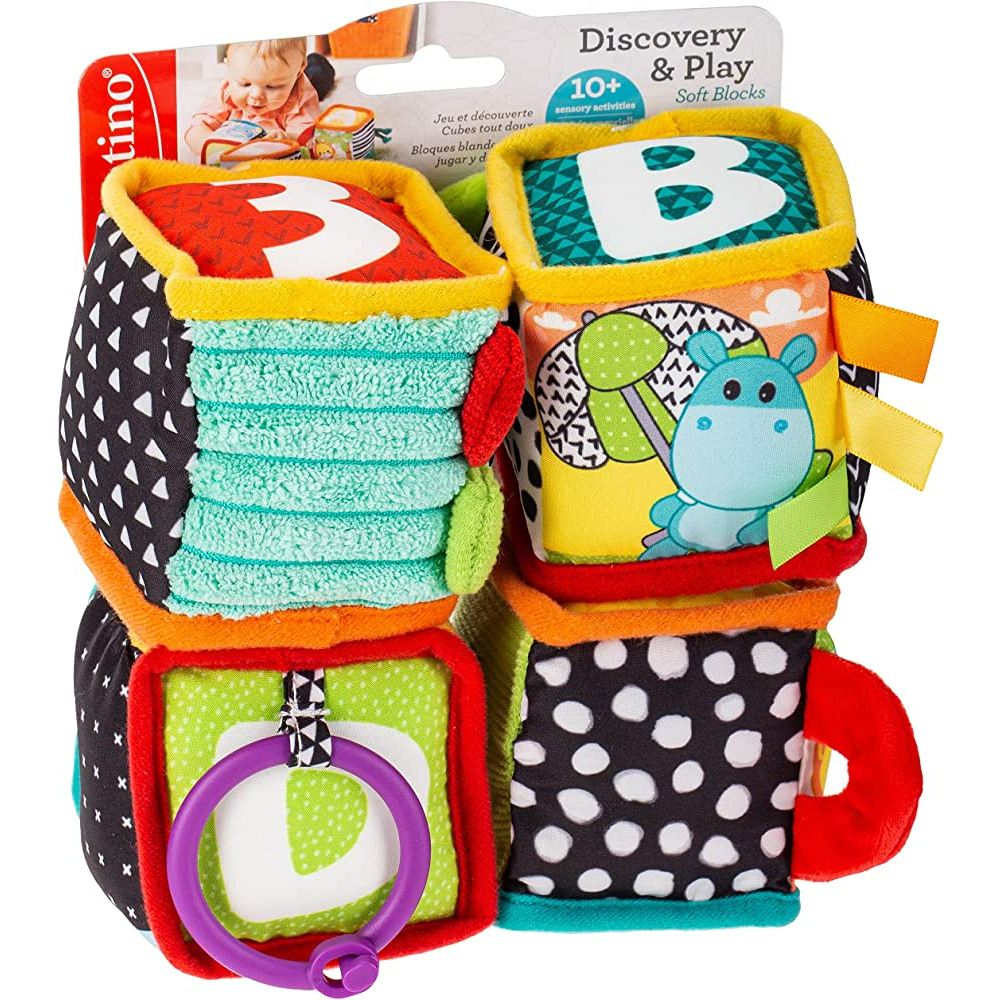 Infantino : Discover & Play Soft Blocks - โมบายกิจกรรมบล็อกผ้า