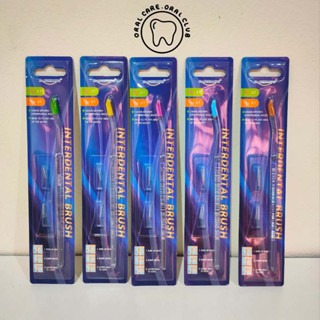 เซตแปรงซอกฟันปลายเดี่ยวด้ามขุ่น/ด้ามใส/อะไหล่เปลี่ยน 1 ชิ้น Dr. Phillips interdental brush handle/refill