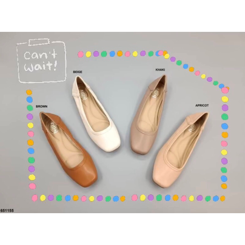 งานโล๊ะสต็อคค่ะ อาจมีตำหนิ🪐651155🪐 [พร้อมส่ง]  บวกเพิ่ม 1ไซส์De Shoes รุ่นเรียบๆไม่มีโบว์ ใส่ได้กับทุกชุด