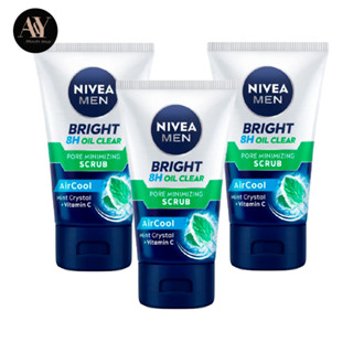 โฟมล้างหน้า ผู้ชาย (Nivea) 8H ไบรท์ ออยล์ เคลียร์ เฟซ โฟม  โฟมล้างหน้า คุมมัน