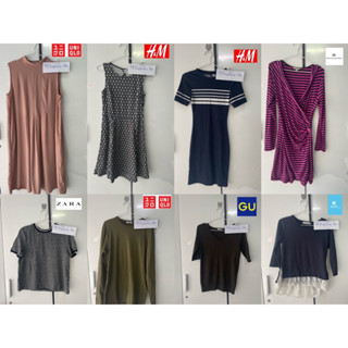 เสื้อผ้างานแบรนด์ญี่ปุ่นมือสอง uniqlo GU Earthmusic Zara H&amp;M 📌sale 60📌