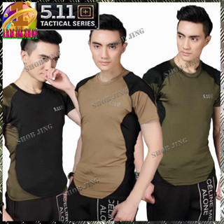 เสื้อคอกลมคอมแบท5.11 Tactical T-shirts ไม่ยืด ไม่ย้วย เสื้อยืดคอกลมแขนสั้น-ยาวใส่ได้หญิง-ชายเหมาะเดินป่าลาดตระเวนแห้งเร็