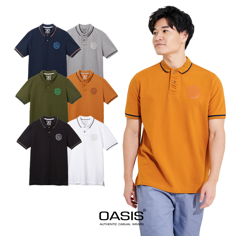ติดโปรหนุ่มไซด์ S - M : OASIS เสื้อโปโลผู้ชาย โปโลแขนสั้น รุ่น MPSV-1752 ใส่สบาย ระบายอากาศ