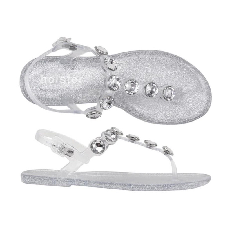 พร้อมส่ง/แท้💯 HOLSTER AUSTRALIA Kira Embellished T-Strap Vegan Jelly Sandal