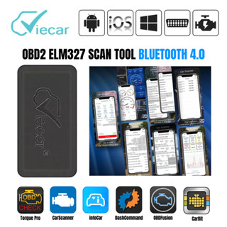 Viecar VC102 OBD2 ELM327 Adapter with Bluetooth 2.0/4.0 (Dual Mode)