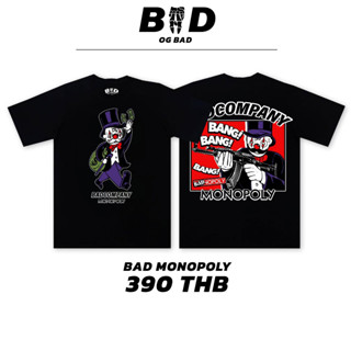 StreetStyle_Shop | เสื้อยืดUnisexสกรีนลาย Bad Monopoly เสื้อผู้ชาย เสื้อผู้หญิง