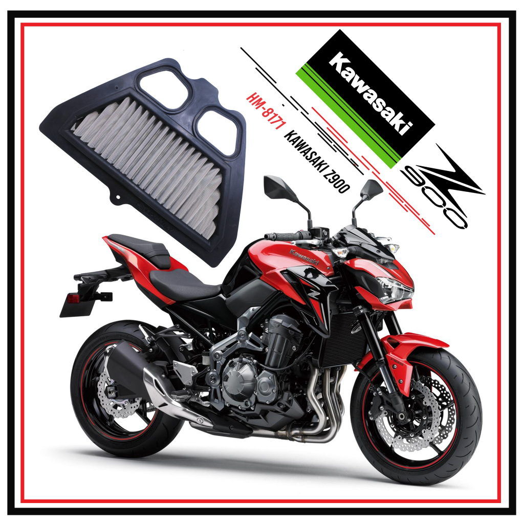 HM-8171 Air Filter Kawasaki Z900 กรองอากาศรถแต่ง Hurricane แท้ 100%