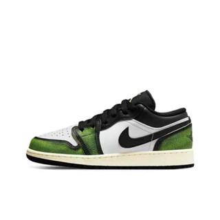 Nike ของแท้ Air Jordan 1 (GS) รองเท้าผ้าใบสตรี Low Top ของ Big Boys【ของแท้100%】