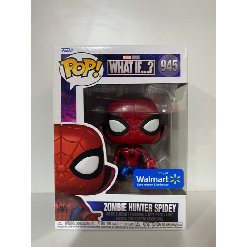 Funko Pop Zombie Hunter Spidey Marvel What If? Metallic Exclusive 945