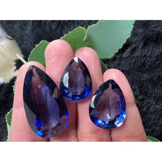 ไพลิน สีน้ำเงิน LAB น้ำหนัก 32 กะรัต LAB THAI STEP CUT BLUE SAPPHIRE BRILLIANT CORUNDUM  18X25 มม MM (1 เม็ดPIECES)