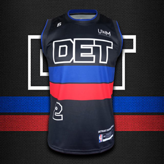 เสื้อบาส เสื้อบาสเกตบอล NBA Detroit Pistons ทีม ดีทรอยต์ พิสตันส์ #BK0180 รุ่น Statement Cade Cunningham#2 ไซส์ S-5XL