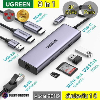 [Pre-Order] 4K60Hz Ugreen 9 in 1 USB Type-C To HDMI VGA USB HUB Model 90119 สำหรับ MacBook iPad Pro iPad Air SWATGadget