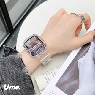 ice สาย+เคส สาย watch  8 7  6 5 4 3 ขนาด 38/40/41 ขนาด 42/44/45 ใช้กับ smart watch ได้ พร้อมส่ง 5สี  สาย ice