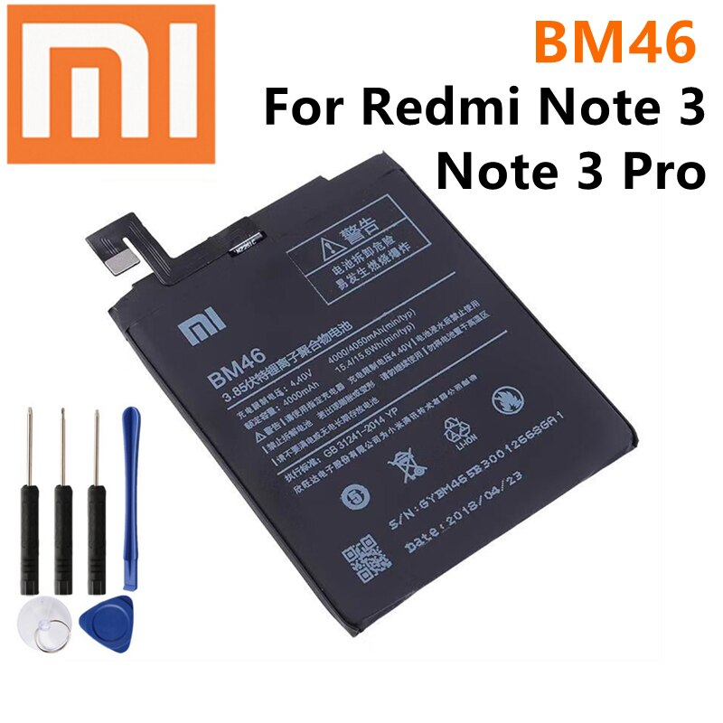 แบตเตอรี่🔋BM46 Xiaomi Redmi หมายเหตุ3 Note3 Pro หมายเหตุ3 Prime Hongmi (BM46) แบตเตอรี่ 4000mAh +เคร