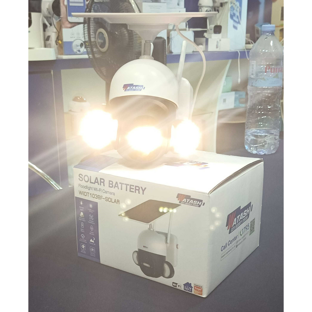 สเปคใหม่ 3ล้าน[WIFI SOLAR]กล้องวงจรปิด Watashi WIOT1038F-SOLAR คมชัด 3 ล้าน โซล่าเซลล์ แบบ WIFI W.1Y