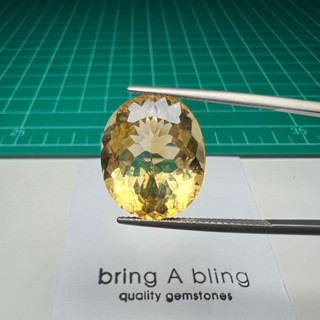 ซิทริน Citrine น้ำหนัก 16.80 ct (18.3x15.4x10.4)mm เม็ดนี้สวยมากเหสีองทอง พลอยธรรมชาติ ไม่ผ่านการปรุงแต่ง ไฟเต็ม สะอาด