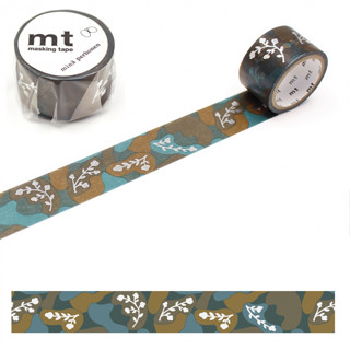 mt masking tape sleeping flower (MTMINA47) / เทปตกแต่งวาชิ รุ่น Foil stamping ลาย sleeping flower แบรนด์ KAMOI