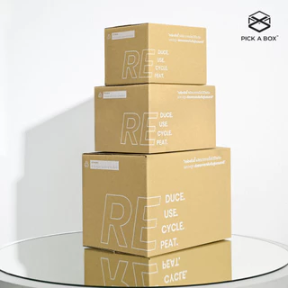 กล่อง ECO BOX (Size 00) - 20 ใบ : กล่องพัสดุรักษ์โลกผลิตจากเยื่อไม้รีไซเคิล PICK A BOX