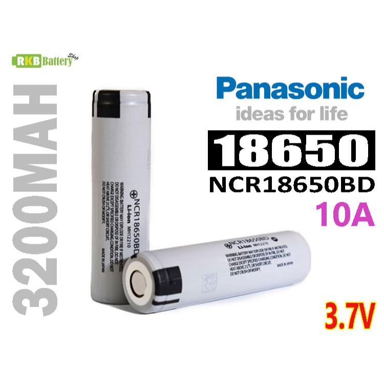 [พร้อมส่ง] NCR18650BD Panasonic 3200mah 10A 3.7v Rechargeable Li-ion Battery ถ่านชาร์จแบตเตอรี่ลิเธียมของแท้