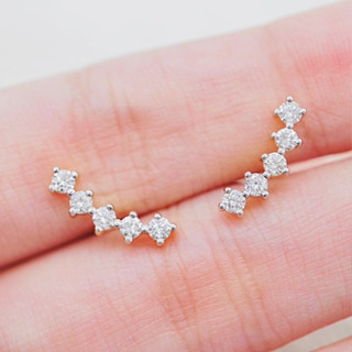 [ 📌พร้อมส่ง ] ต่างหูหัวใจเพชรแท้ 💎 ทองคำแท้9K (ทอง37.5%) ✨เพชรแท้น้ำ100 เบลเยี่ยมคัต✨ [9KPE1169]
