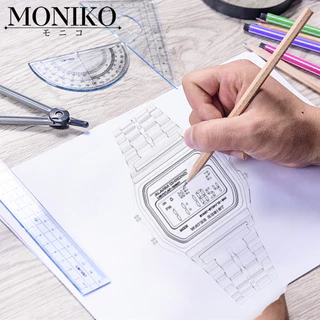 MONIKO นาฬิกาข้อมือดิจิทัล Led กันน้ำ สําหรับผู้หญิง และผู้ชาย