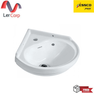 (JAQUAR) Wall Hung Corner Basin ECS-WHT-841 อ่างล้างหน้าแบบแขวนผนัง (ไม่มีสะดือน้ำล้น และ ท่อน้ำทิ้ง)